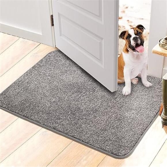 Indoor Doormat,Front Door Mat for Entrance (20"x32" Light Grey) Machine Washable - Picture 7 of 7